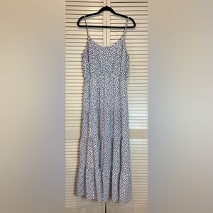 Michael Michael Kors Tiered Maxi Dress Size XL Black White Geometric Sleeveless